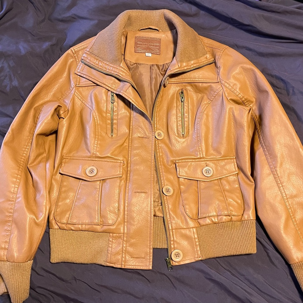 Faux Leather Motorcycle Jacket